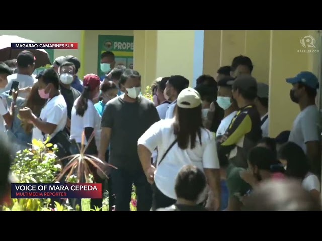 Robredo casts vote in Magarao, Camarines Sur after nearly 2 hours in queue