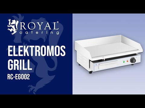 Videó - Elektromos grill - 550 x 400 mm - Royal Catering - sima - 3,000 W