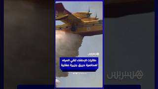وسط ألسنة النيران.. طائرات الإطفاء تلقي المياه لمحاصرة حريق جزيرة صقلية thumbnail