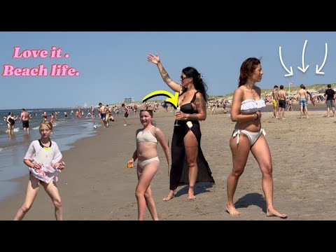 Beach Walk The Hague 31°C (Strand Kijkduin) Netherlands 💛 4K Walking Tour June 2025 Strand Kijkduin🧡