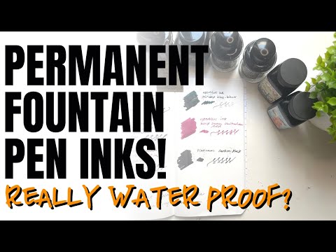 Waterproof Inks Recommendation 🖋️ | 💦 Water resistant test!| Platinum, De Atramentis, Noodlers Ink