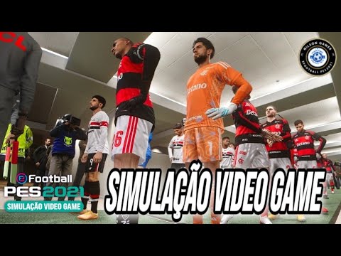FLAMENGO X SAO PAULO GAMEPLAY EFOOTBALL PES21 SIMULAÇÃO GAMEVIDEO NO PC 