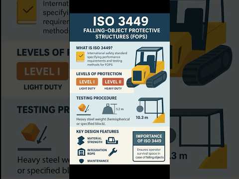 ISO 3449: Falling-Object Protective Structures (FOPS) #cabindesign @JCBmachines #crane