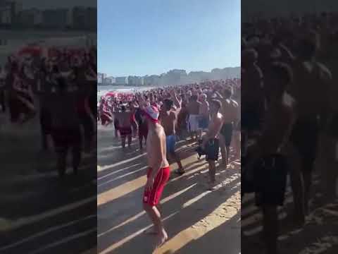 LA HINCHADA DEL TATENGUE UNION SANTA FE 🔴⚪🔴 COPANDO BRASIL