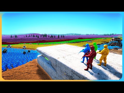 10 MILLION ZOMBIES vs Plastic Soldiers in FIREBASE - Ultimate Epic Battle Simulator 2 UEBS 2 (4K)