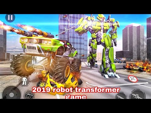 US Robot. US army Monster truck robot transforming. Tobot Robot Games