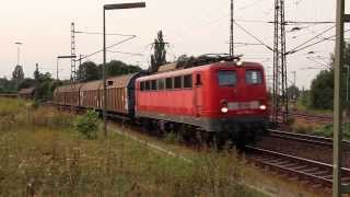 preview picture of video 'DB 140 716-2 passes 140 637-0 at Lehrte 29 Aug 2013'