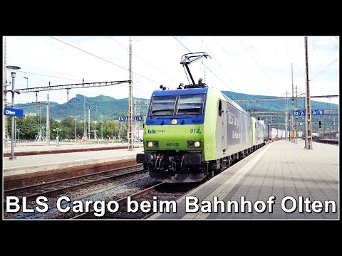 Durchfahrt einer BLS Cargo beim Bahnhof Olten, Kanton Solothurn, Schweiz 2021