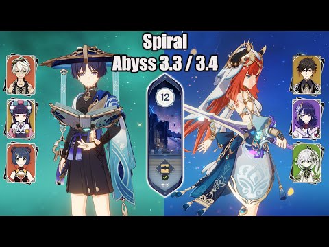 C0 Wanderer Double Pyro And C0 Nilou Hyperbloom Floor 12 SPIRAL ABYSS 3.3 / 3.4 - Genshin impact