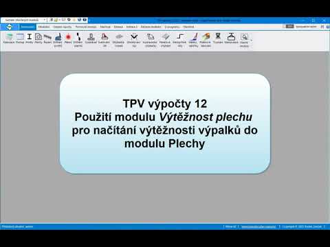 TPV výpočty 12 - použití modulu Výtěžnost plechu pro načítání výtěžnosti výpalků do modulu