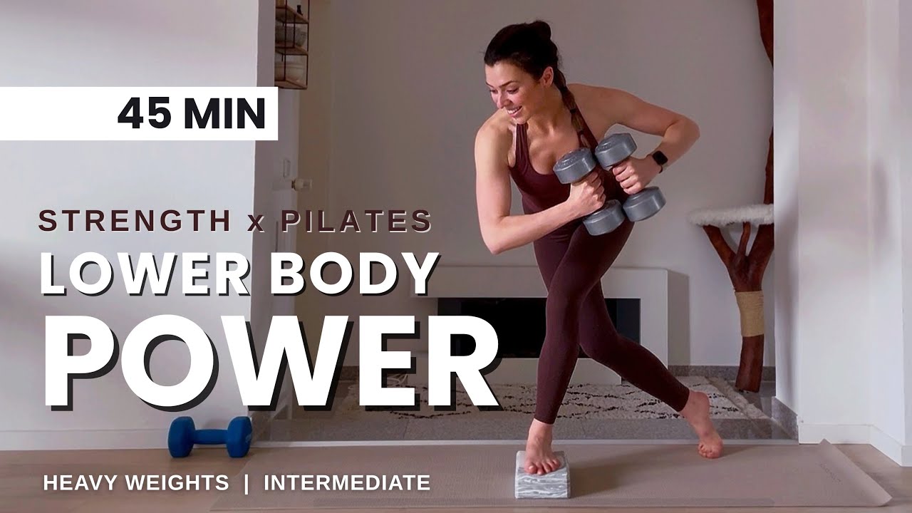 45 MIN GLUTES + CORE POWER STRENGTH x PILATES WORKOUT | Heavy Lower Body (No Jumping)