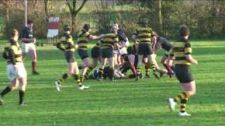 preview picture of video 'Rugby RC Dwingeloo - RFC Haarlem 27 - 24'