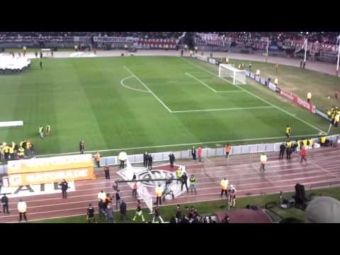 "River Plate vs. Guaraní - Copa Libertadores 2015 - Recibimiento" Barra: Los Borrachos del Tablón • Club: River Plate