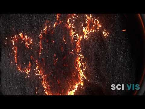 Steel wool burning in slow motion