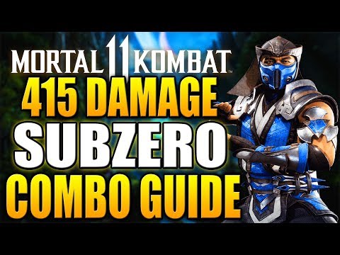 Mortal Kombat 11 Subzero Combo Tutorial - 415 Damage Krushing Blow Corner Combo Guide Daryus P
