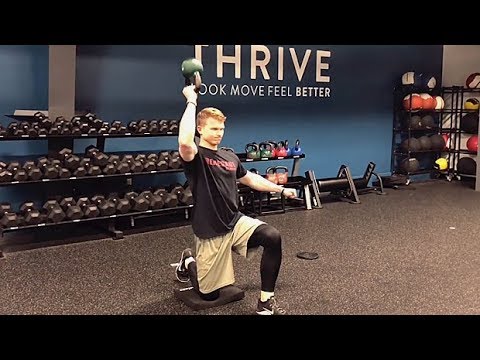 Half-Kneeling Bottoms Up Kettlebell Press