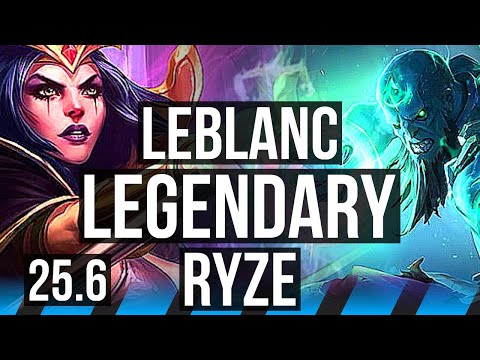 LEBLANC vs RYZE (MID) | 8/0/10, Legendary | KR Master | 25.6