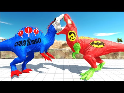 OMNI MAN SPINOSAURUS DEATH RUN - Animal Revolt Battle Simulator