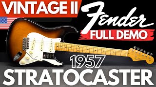Video thumbnail for Fender American Vintage II 1957 STRATOCASTER FULL DEMO by Play and Trade Guitars