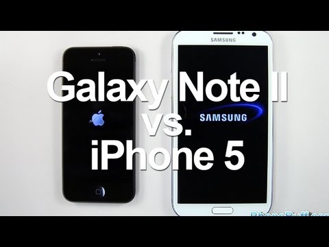 Galaxy Note 2 vs iPhone 5 - Boot Up, App Speed, and Browser Test