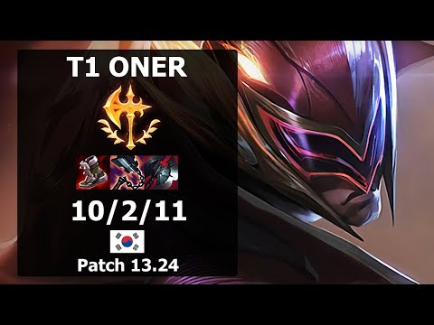 T1 Oner LeeSin JUNGLE vs Graves| Patch 13.24 KR Challenger