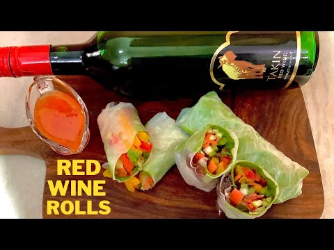 Red Wine Vietnamese Rice Paper Rolls Recipe | Paper rolls with WINE JELLY By Rulicious Kitchen