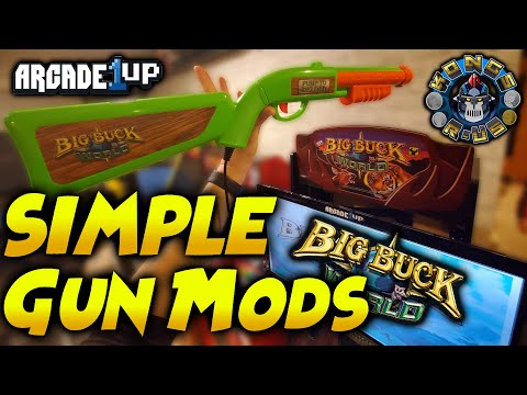 Arcade1Up Big Buck Hunter/World Gun Mods - Clicking Micro Switches & Adding Weight to Gun Stock