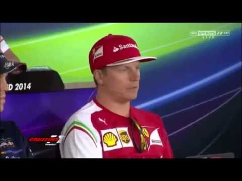 Classic Kimi: ''I crashed, I think you saw it. I'm fine now.''