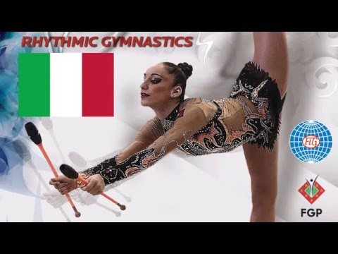 Group Finals Italy 6 Clubs 2 Hoops Rhythmic Gymnastics World Cup 2016 Lisbon