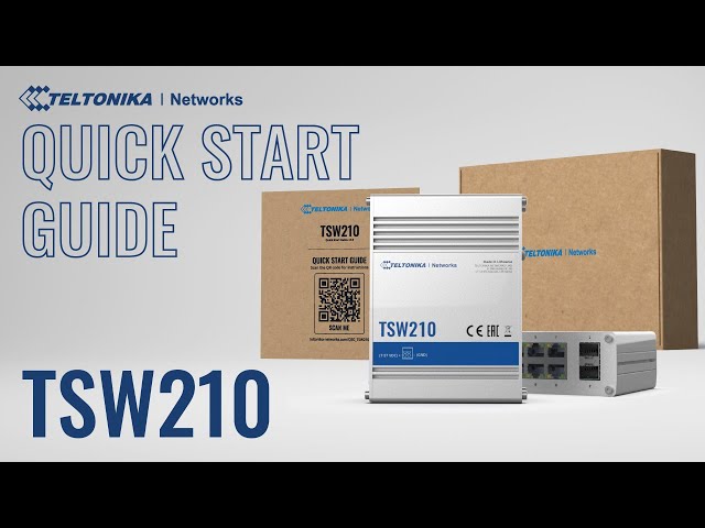 Switch Teltonika TSW210 Industrial Gigabit 8x RJ45 + 2x SFP IP30 7-57 V video