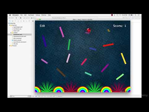 Hacking with Swift 2 - Games and Technique projects : Pachinko Intro