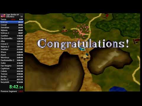 Ogre Battle 64 Speedrun Any% Glitchless (5:59:53 WR 2023-06-04 through 2025-04-01)