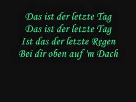 Tokio Hotel - Der letzte Tag lyrics