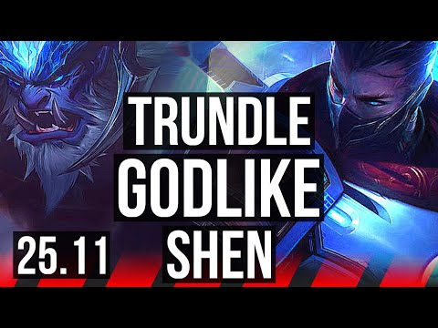 TRUNDLE vs SHEN (TOP) | Godlike, Rank 15 Trundle | NA Master | 25.11