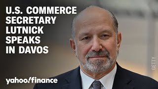US Secretary of Commerce Howard Lutnick speaks at the World Economic Forum