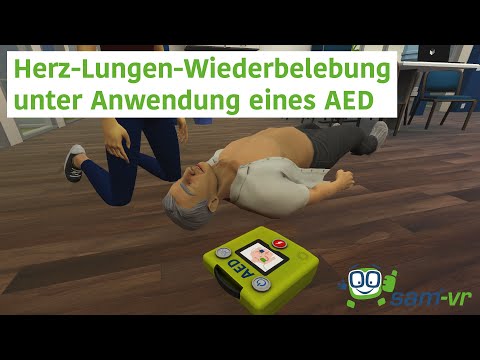 Herz-Lungen-Wiederbelebung unter Anwendung eines AED