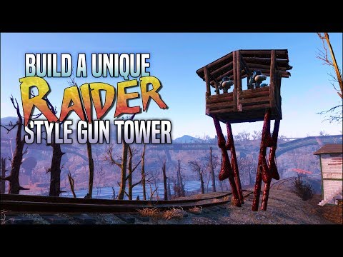 Build A Raider-Style Gun Tower ☠️ Fallout 4 No Mods Shop Class