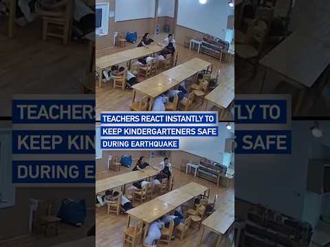Teachers act swiftly to keep kindergarteners safe during earthquake