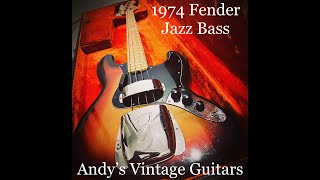 Video thumbnail for 1974 FENDER JAZZ BASS - Andy's Vintage Guitars by ANDY'S VINTAGE GUITARS