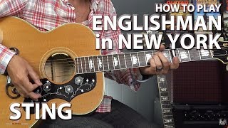 How to Play Englishman in New York by Sting - Guitar Lesson