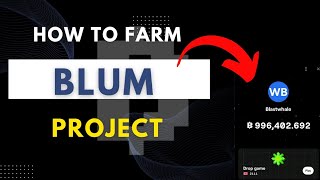 How to farm Blum in Telegram | New crypto project |Crypto Airdrop