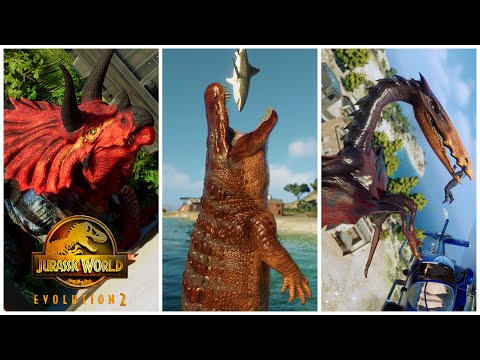 ALL 76 MODDED DINOSAUR SPECIES, REPTILES and PREHISTORIC ANIMALS  - Jurassic World Evolution 2