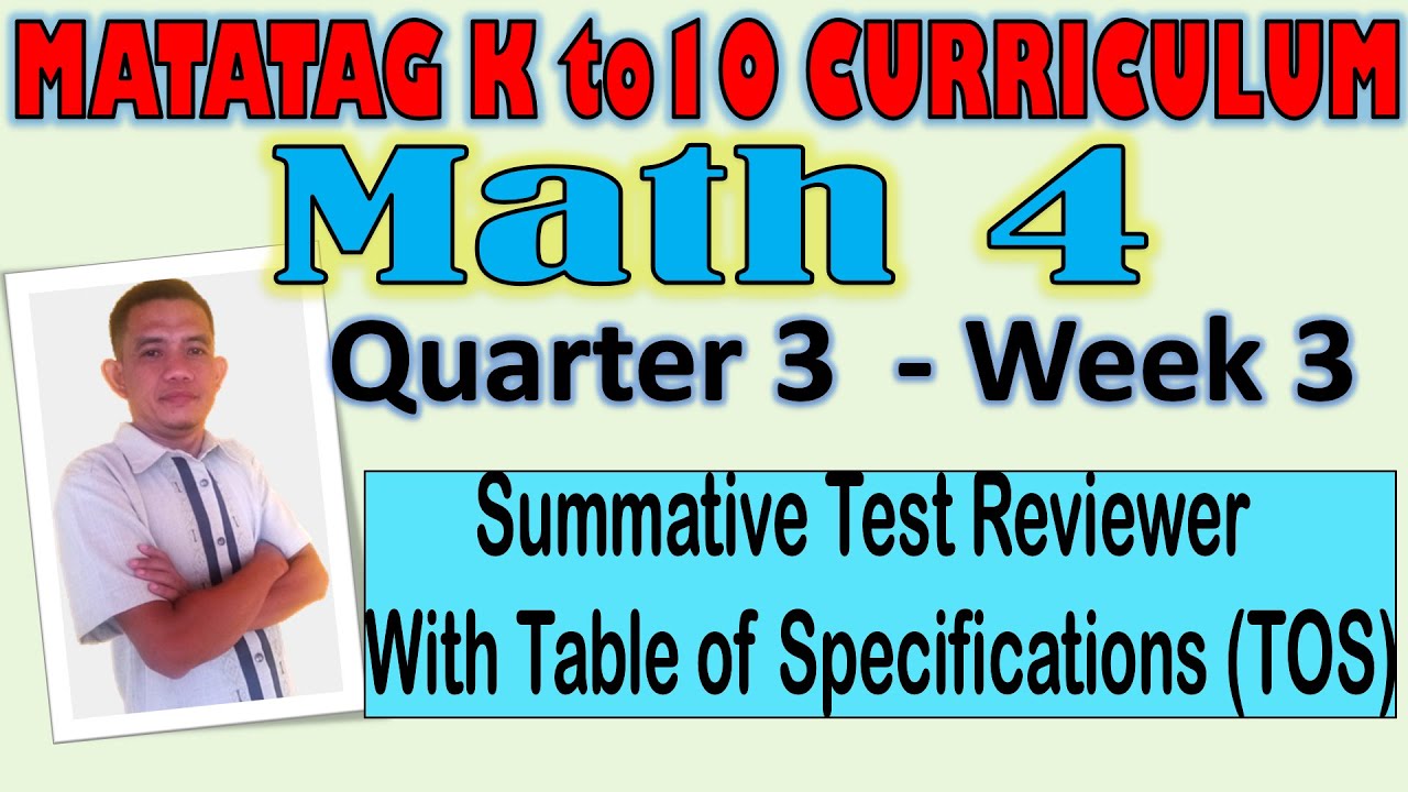 Math 4 Quarter 3 Week 3 Summative Test Reviewer