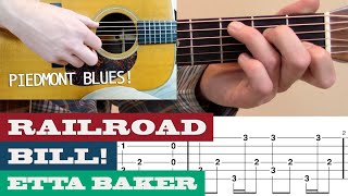 “Railroad Bill” | Etta Baker – Intermediate FINGERPICKING Guitar Lesson with TAB