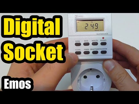 Emos TS-ED1 (Digitale Schaltsteckdose, Ein-/Ausschalttimer, 3680 W, 230 V)