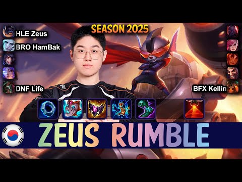 HLE Zeus RUMBLE vs SION Top - Patch 25.15 KR Ranked | lolrec