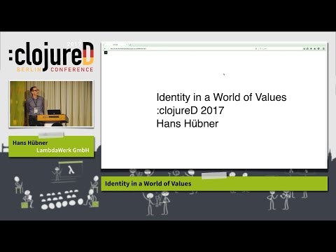 clojureD 2017: "Identity in a World of Values" by Hans Hübner