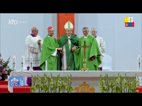 Messe présidée par le pape François à la « Steppe Arena » en Mongolie
