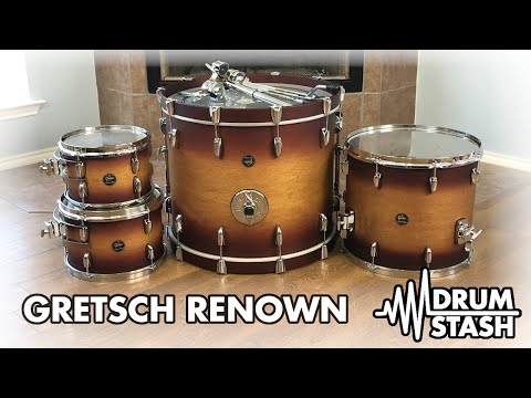 Gretsch Renown Drum Set Clean-Up and Sound Test (Tobacco Burst)