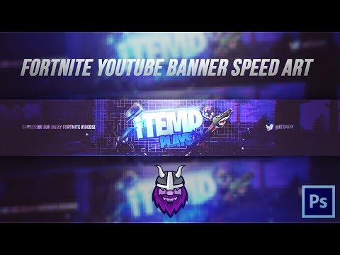 photoshop speed art fortnite youtube banner for itemp plays - free fortnite youtube banners